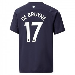 Camisola Manchester City Kevin De Bruyne 17 Equipamento Terceiro 2021-2022 Manga Curta